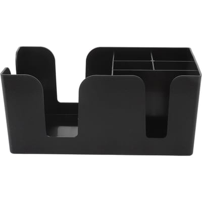 Organisateur de Station Café Multifonctionnel Classification ABS Vertical Organisateur d'Assaisonnements à Café avec 6 Compartiments black