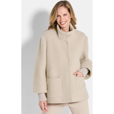 Modieus jack met gebreide manchetten - beige - Gr. 40 van Goldner Fashion