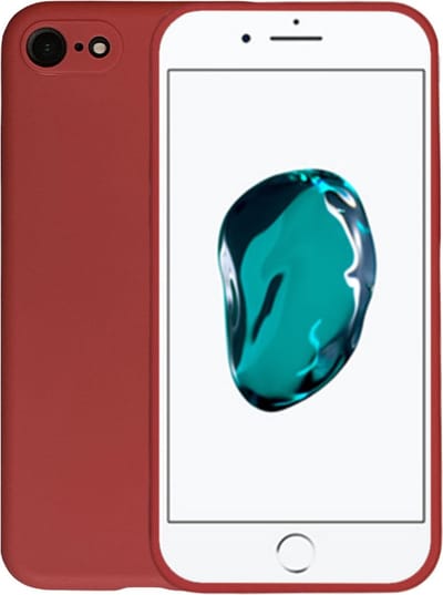 Smartphonica Telefoonhoesje Geschikt voor iPhone 7/8 siliconen hoesje - Backcover Siliconen Case - Rood geschikt voor Apple iPhone 7;Apple iPhone 8