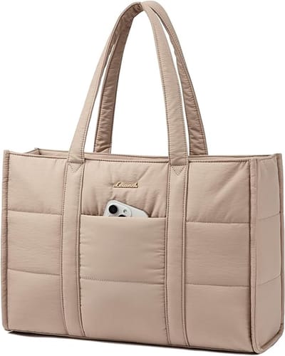 Kaki Dames Handtas – Stijlvolle Grote Werktas & Laptop Handtas geschikt voor 15,6 inch Laptop – Perfect voor Universiteit, Zaken of School