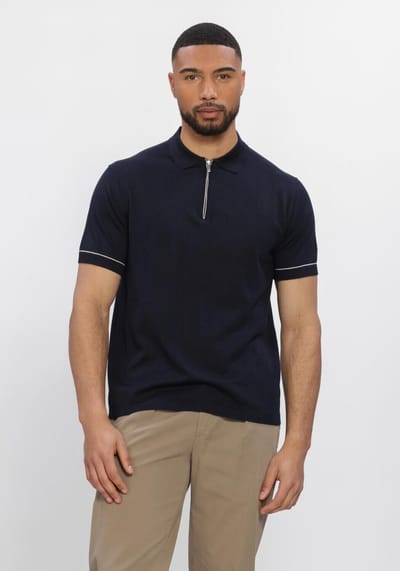 STEFANO LAURAN Polo Bastian Heren - Polo shirt - Donkerblauw - Maat L