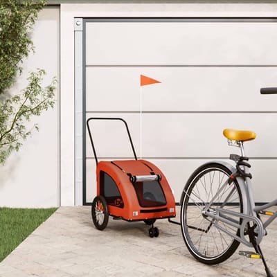 Hondenfietskar - Dierenkar - Veilig Vervoer - Waterdicht Oxford - 124 cm Lengte - Oranje