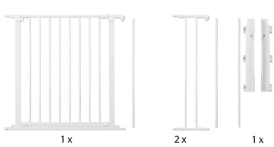 BabyDan Flex S Traphekje - Hoekhekje - Haardhekje - 90 -112 cm - Schroefbevestiging - Wit