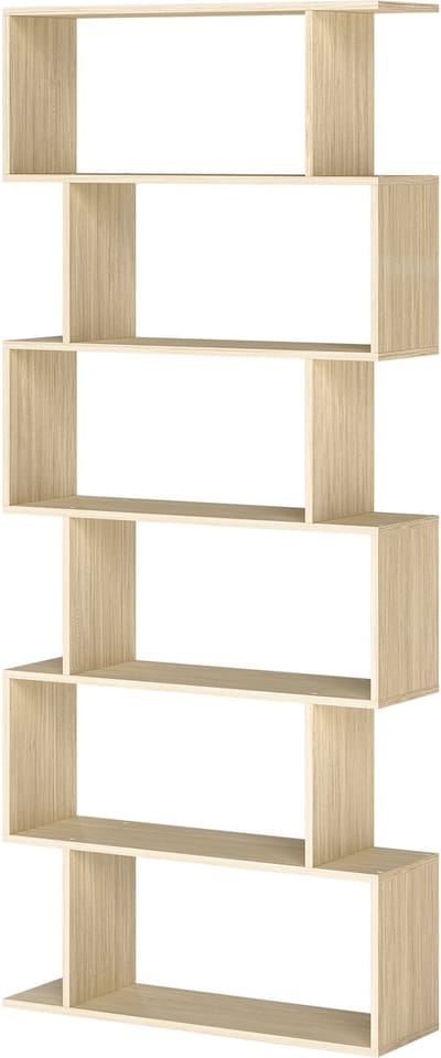 VASAGLE - Boekenkast - Met 6 Niveaus - Vrijstaand - Voor Woonkamer Slaapkamer Kantoor