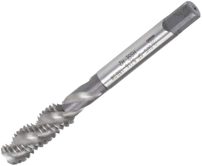 Dailygoods- Draad Tap Spiraalvormig - Handkraan/Machinekraan - HSS-Kobalt - Draadmaat M8 x 1,25 mm - Tolerantie H2 - Draadlengte 22 mm - Kraan