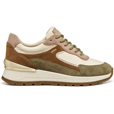 GEOX DESYA ABX DAMES Sneakers - BEIGE/GROEN - Maat 40