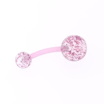 Glitter Roze - Navel Piercing