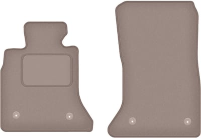 Beige voormatten voor: BMW 5 F10 sedan (klittenband) (2010-2013)