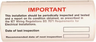 Veiligheidsstickers Periodieke Inspectie - Set van 100 Stickers op Rol