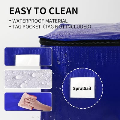 Verhuiszakken - Opbergtassen - Opslag en transport - Waterdicht en stevig - 93 liter - Blauw