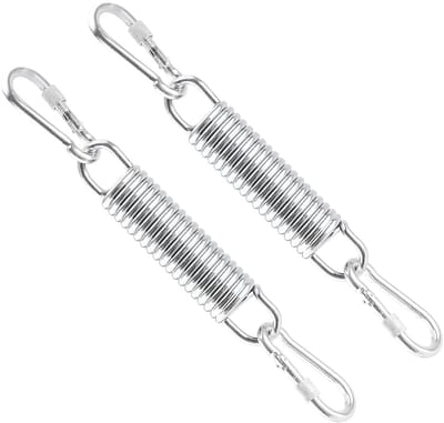 Allecto - Schommelveer - Hangstoelaccessoire - Roestvrij staal - 200 kg - Set met karabijnhaken - Duurzaam en weerbestendig