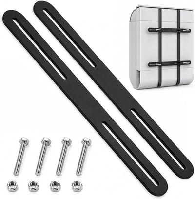 2-delige brievenbushouders set, 280 x 24 mm, voor bevestiging aan poorten of hekken, duurzame buitenoplossing voor brievenbussen