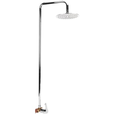 Kit de douche extérieure en acier inoxydable 304, pommeau de douche à effet de pluie, fixation de douche extérieure avec poignée unique pour jardin