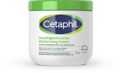 Cetaphil Hydraterende Crème - voor de droge, zeer droge & gevoelige huid - Rijke Moisturizer met Niacinamide & Vitamine E - Gezicht & Lichaam - 453g