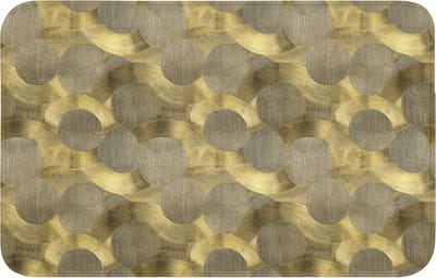 WC mat 80x50 cm - Antislip - Modern - Geometrisch - Goud - Toiletmat - Vloermat - Douchemat - Toilet tapijt - Toiletmatten