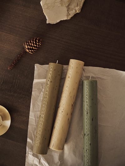 Ferm Living - Mura adventskaars - bruin
