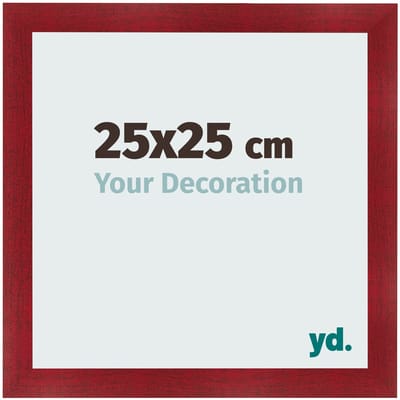 Your Decoration - Fotolijst 25x25 cm - MDF - Wijnrood Geveegd - Pisa