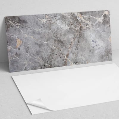 Coloray Wandpanelen Zelfklevend - Natuursteenpatroon PVC Wandpaneel - 100 cm x 50 cm - Grijs Wandbekleding Zelfklevend - 1 stuk - Texturen Wandpanelen Zelfklevend - Wandpaneel Keuken - Wandpanelen Badkamer