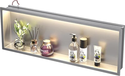 Waterdichte douchebak met ledverlichting 900 mm x 300 mm - Roestvrij staal, eenvoudig te installeren