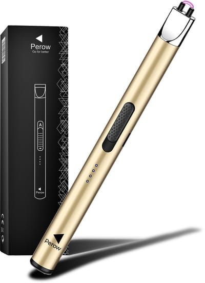 Oplaadbare Lange Elektrische Aansteker - Duurzame Plasma Aansteker - USB C - Vuurwerk Aansteker - Inclusief Cadeauverpakking - BBQ - Kaarsen - Goud