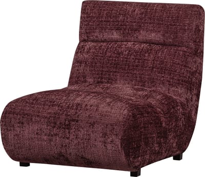 WOOOD Observe Fauteuil - Chenille - Aubergine - 82x75x96