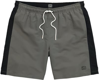 STHUGE - Heren - Zwembroek beachwear elastische tailleband koord - Donkergrijs - Maat L