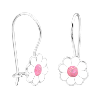 Princess Oorbellen Annie - 925 Zilver E-Coating - Bloem - 8x20mm