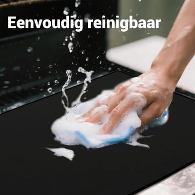 Hittebestendige onderlaag - Grillmat - Bescherming gazon - Hittebestendig tot 300°C - 80x50 cm - Zwart