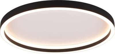REALITY ROTONDA - Plafondlamp - Zwart mat - incl. 1x SMD 20 W - Schemersensor