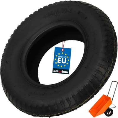 Kruiwagenband - Vervangende band - Materiaaltransport - Duurzaam rubber - 39 cm diameter - Zwart