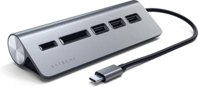 Satechi USB-C Aluminum USB hub & Card Reader Ruimte Grijs USB hub - 3 - Grijs