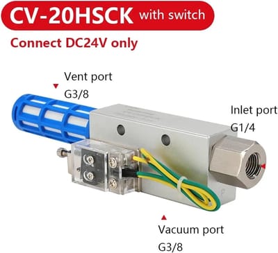 Vacuüm Generator - Vacuüm Klep - Robotica Controle - Pneumatische Schakelaar - 10x10x10 mm - Niet gespecificeerd