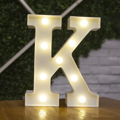 Dailygoody - Letterverlichting - LED alfabet lampen - Warm witte verlichting - Decoratieve wanddecoratie - Feestverlichting - Geschikt voor thuis - Kl
