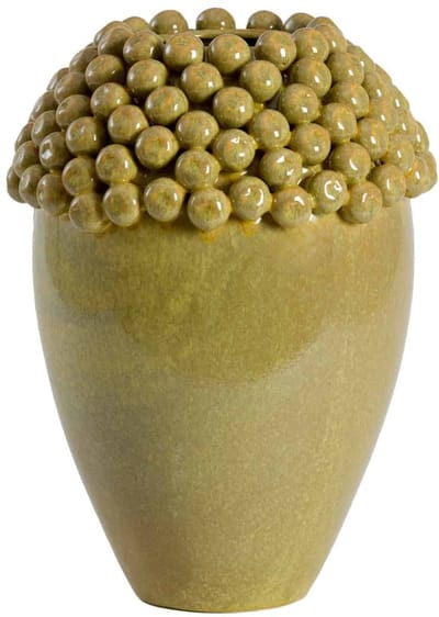 Light & Living Vaas Lovro - Olijfgroen - Ø32x43.5cm - Keramiek - Modern - Bloemenvaas - Woondecoratie - Decoratieve vaas voor woonkamer of slaapkamer