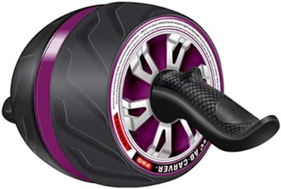 Buikspier Wiel - Core Trainer - Thuis Fitness - Stabiel Antislip Wiel - Paars