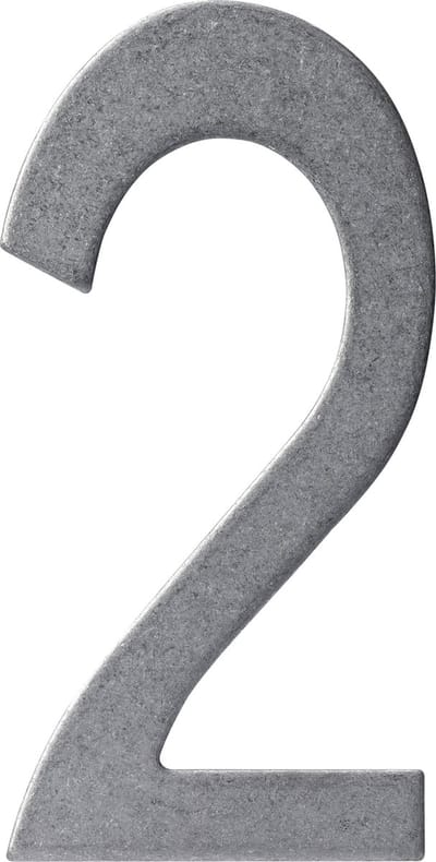 Intersteel Huisnummer 2 150mm rvs getrommeld