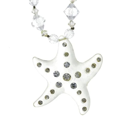 Behave - Ketting met heldere kralen en ster hanger - Elegant & zomers