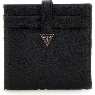 GUESS Kaarthoes Cresidia Tab Card Case Black Zwart
