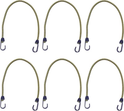 Elastische Bungee Touwen - Expander Riemen Bagage - Bagage Vastzetten - Dubbele Ijzeren Haak - 60 cm - Legergroen