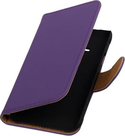 Samsung Galaxy J1 Ace - Effen Paars Booktype Wallet Hoesje