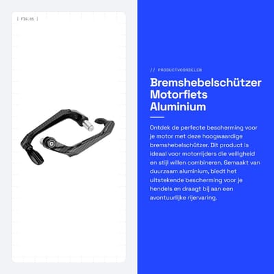 Dailygoods- Bremshebelscherm Professionele Bescherming - Lenkerscherm - Motorlenker - 7/8 Zoll - Aluminiumlegering - Zwart