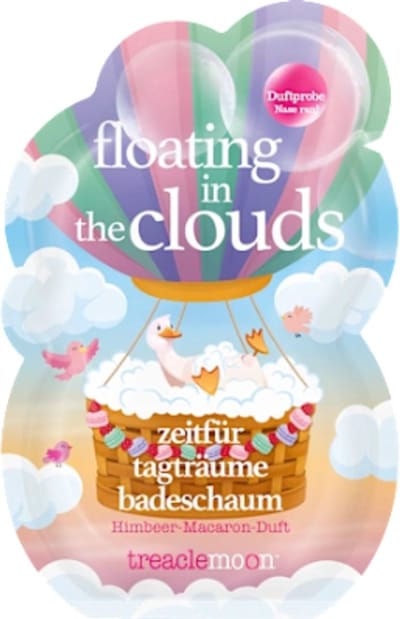 Ontspannende Badschuim Floating in the Clouds - Treaclemoon | 1x 40 ml - Framboos & Macaron | Verzorgingsproducten - Badzout