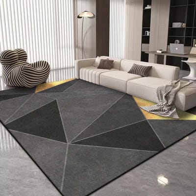 Modern Geometrisch Tapijt voor Woonkamer Moderne Luxe Decoratie Huiskleden voor Slaapkamer Groot Formaat Antislip Gemakkelijk Schoon te Maken Vloermat 60*90cm