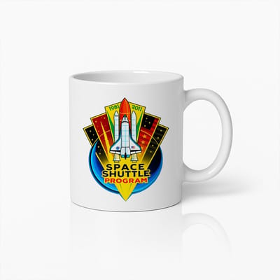 Space Shuttle Program Mok 330ml – NASA Astronauten Koffiebeker – Retro Ruimtevaart Cadeau voor Wetenschap & Astronomie Fans
