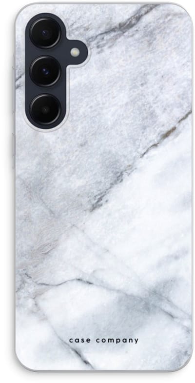 Case Company® - Hoesje geschikt voor Samsung Galaxy A55 hoesje - Witte marmer - Soft Cover Telefoonhoesje - Bescherming aan alle Kanten en Schermrand