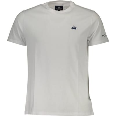La Martina Witte Katoenen Heren T-Shirt