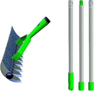 Tuinhark - Mosverwijderaar - Gazon Onderhoud - Draagbaar Ontwerp - 27.7cm Breed - Groen
