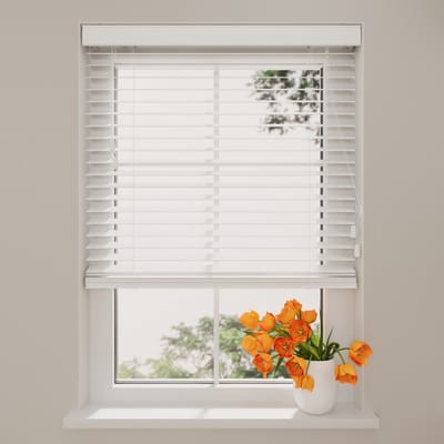 DTCH® Houten Jaloezie - 50 mm - Essence - Wit - 50 x 130 cm - Maten van 50 t/m 250 cm breed