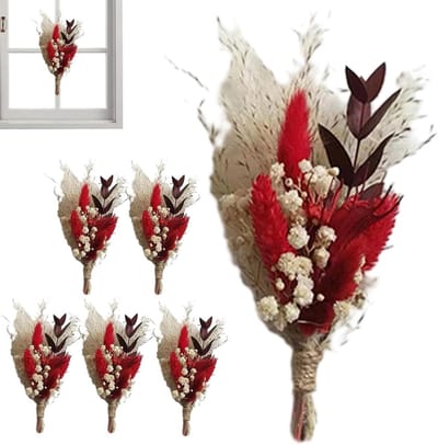 Gedroogde bloemen boeket - Kunstbloemen decor - Huis decoreren - Handgemaakt - 10.63x7.09 inch - N.v.t.