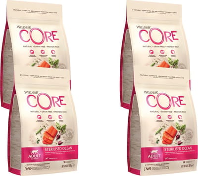 Wellness Core Grain Free Cat Sterilised Zalm - Kattenvoer - 4 x 300 g